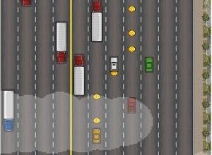 لعبة جمع النقود وسط السيارات
