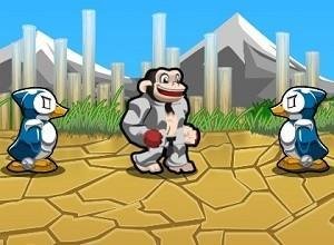 لعبة حرب الغوريلا و البطريق الثلجي