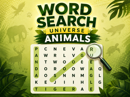 لعبة البحث عن الحيوانات الكونية (Word Search Universe Animals)